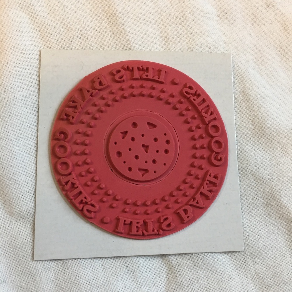 NWT Inque Boutique Let's Bake Cookies Rubber Stamp